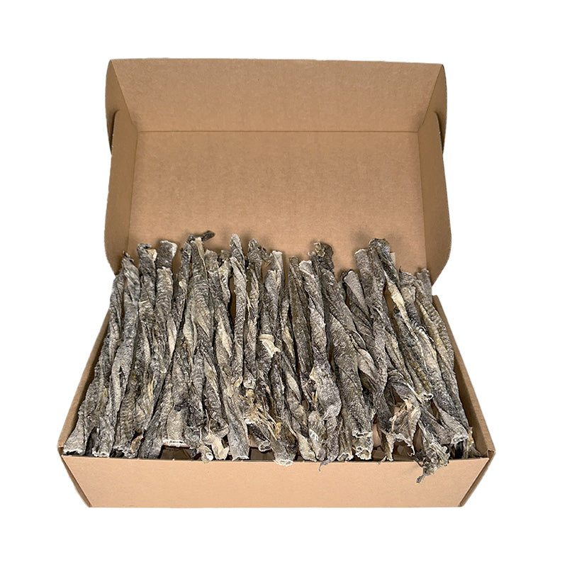 Lot de 50 Poissons séchés torsadés | Friandises Naturelles Pour Chiens