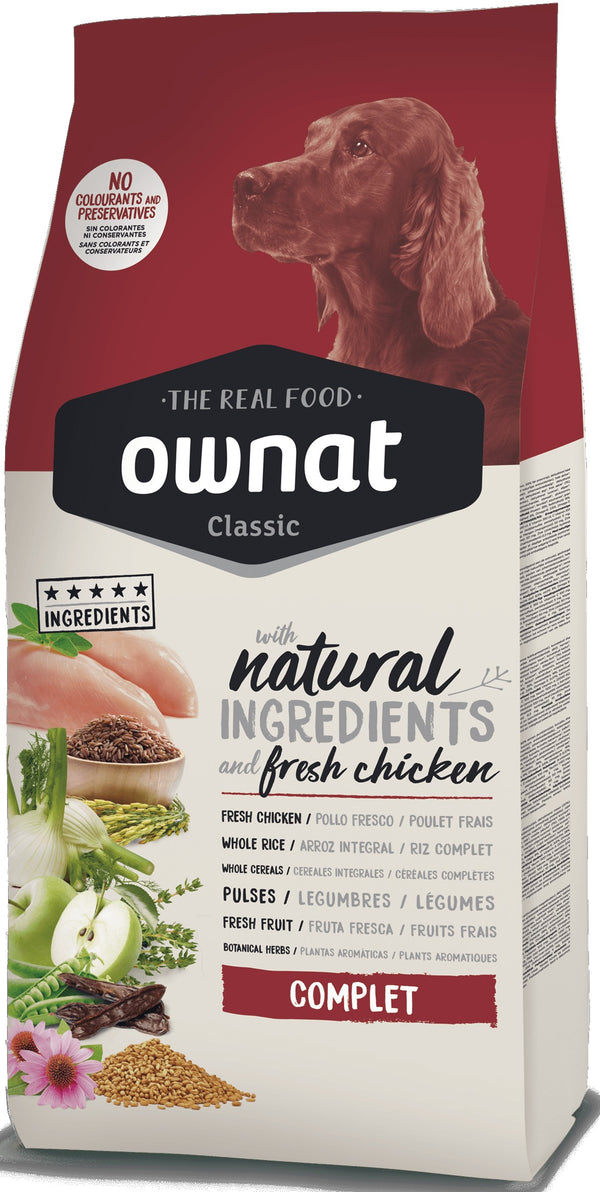 OWNAT CLASSIC - CROQUETTES CHIENS ADULTES COMPLET - Poulet frais OWNAT