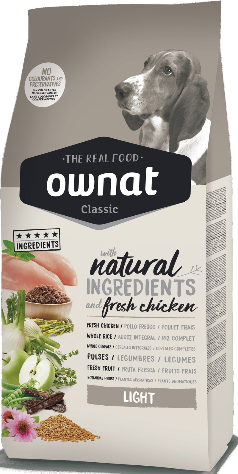 OWNAT CLASSIC - CROQUETTES CHIENS ADULTES LIGHT - Poulet frais OWNAT