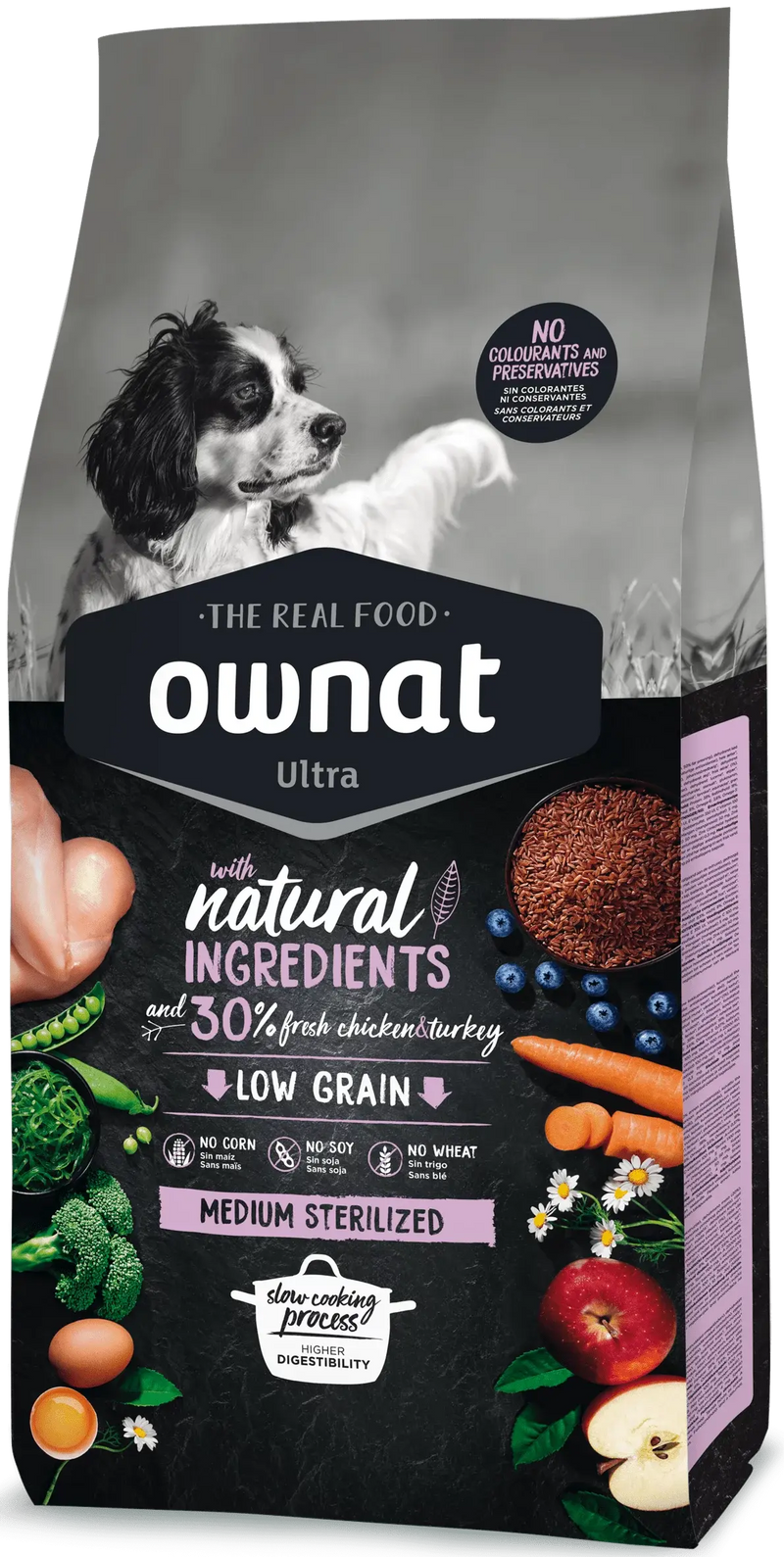 OWNAT ULTRA - CROQUETTES CHIENS ADULTES STÉRILISÉS MEDIUM - Poulet & Dinde frais OWNAT