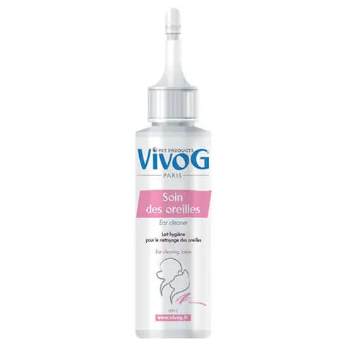 VIVOG - LAIT NETTOYANT DES OREILLES POUR CHIENS ET CHAT - HUILES ESSENTIELLES Houral's food