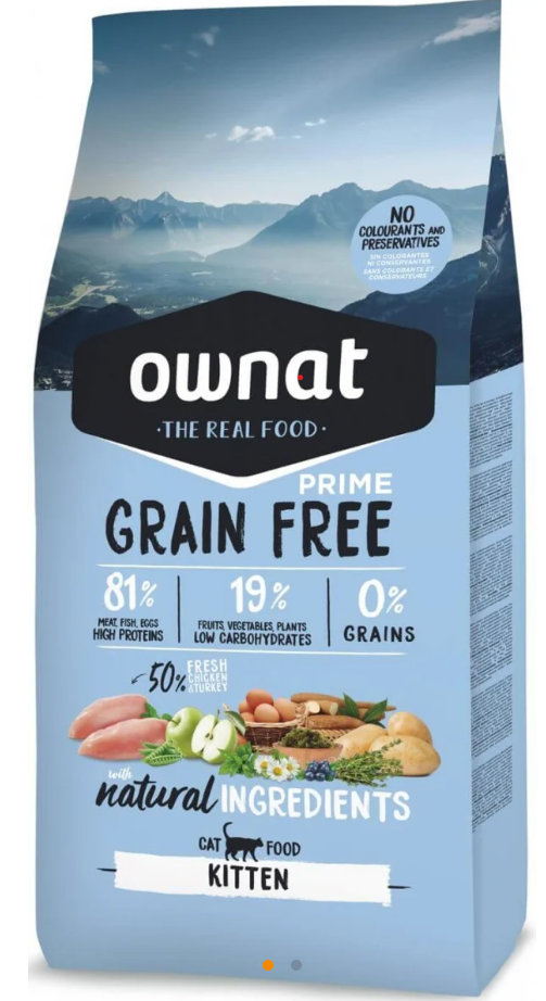 OWNAT PRIME GRAIN FREE - CROQUETTES CHATONS