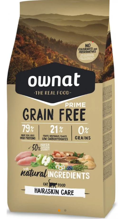OWNAT PRIME GRAIN FREE - CROQUETTES CHATS ADULTES - Hair and Skin