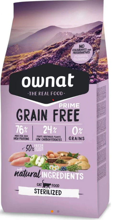 OWNAT PRIME GRAIN FREE - CROQUETTES CHATS ADULTES - STERILIZED