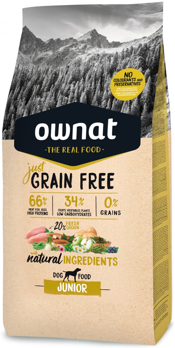 OWNAT JUST GRAIN FREE - CROQUETTES CHIOTS - Poulet