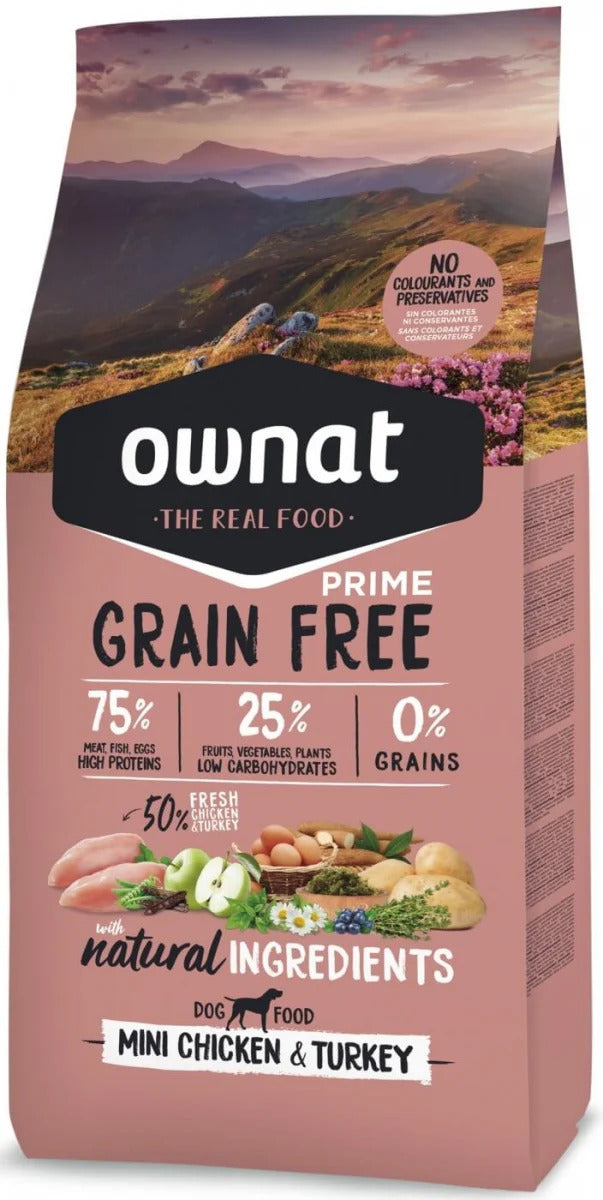 OWNAT PRIME GRAIN FREE - CROQUETTES CHIENS ADULTES - Mini poulet