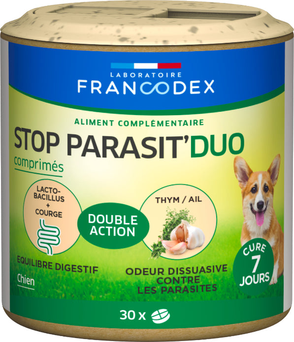 FRANCODEX - STOP PARASIT' DUO 30 comprimés - Petit chien